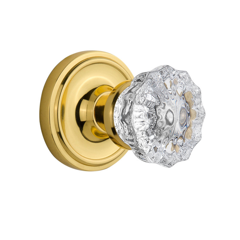 Nostalgic Warehouse Clear Crystal Privacy Door Knob with Classic